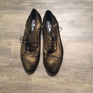 AGL Gold Loafers